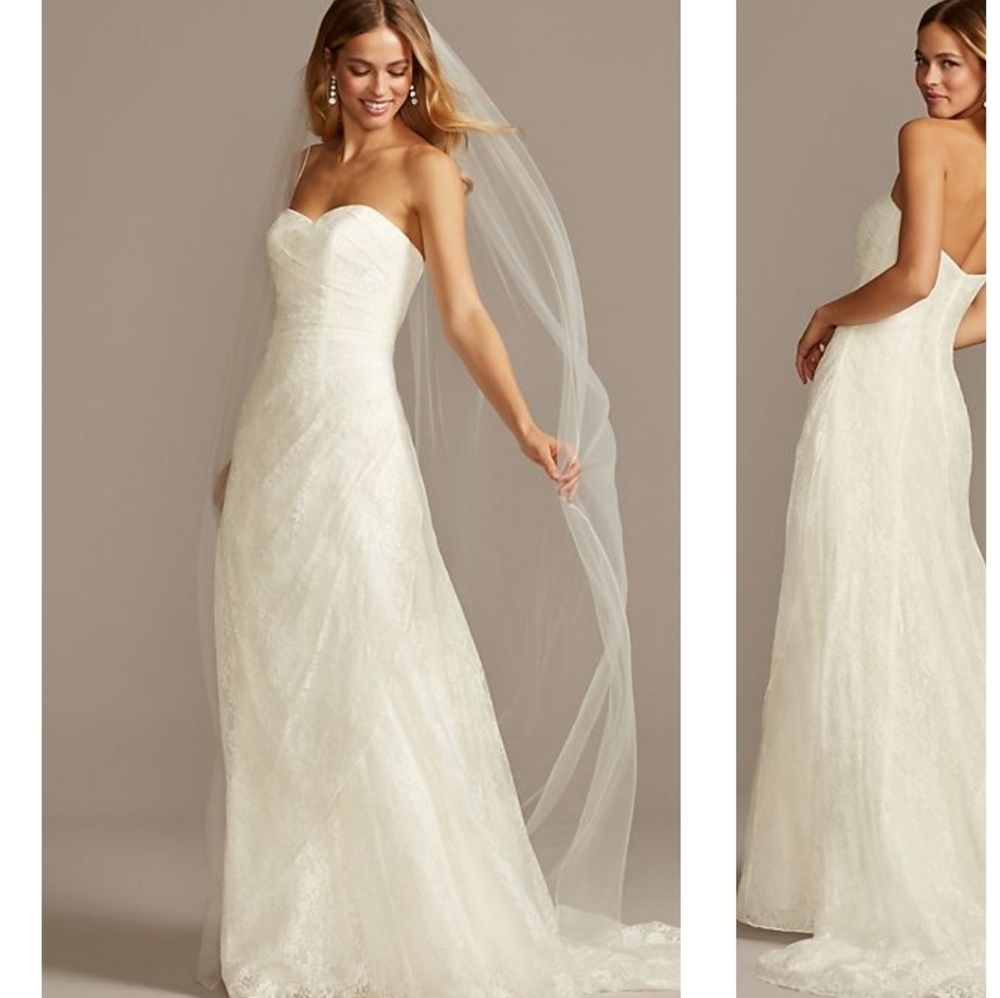 Wedding dress, ivory lace a-line
